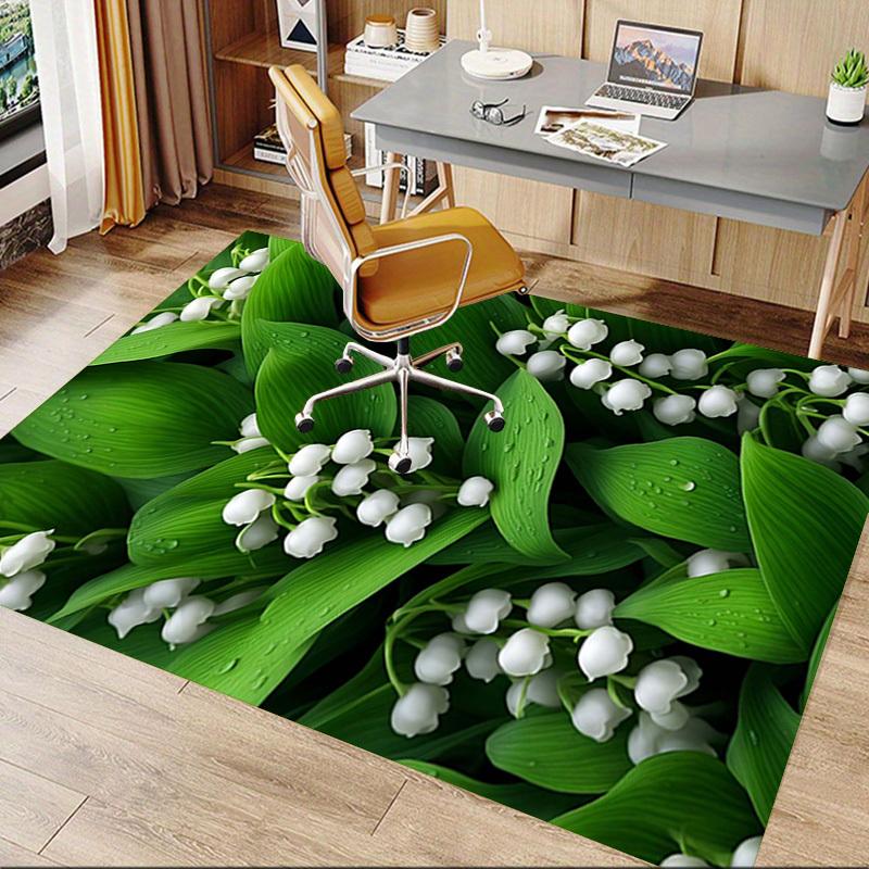 1PC Lily of the Valley Extra Large Non Slip Floor carpet, Office, family, bedroom, Studio   Large Area Rug Indoor Rugs, , Vibrant Colors