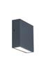 Gemini Xf Gray 10W 4000K Ip54 Outdoor Wall Lamp Lutec 5104001118