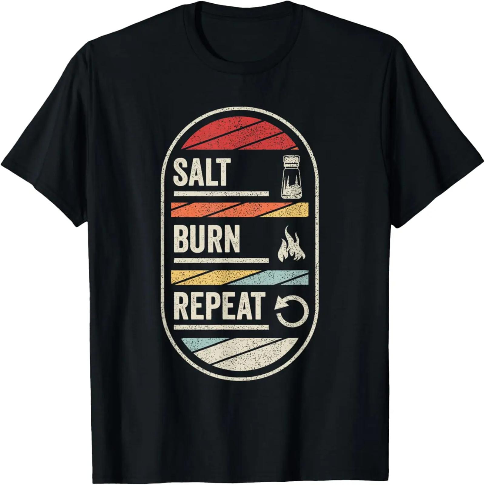 

Retro Supernatural Quotes Salt, Burn, Repeat! Quotes Fiction T-Shirt XXXXXL чорний
