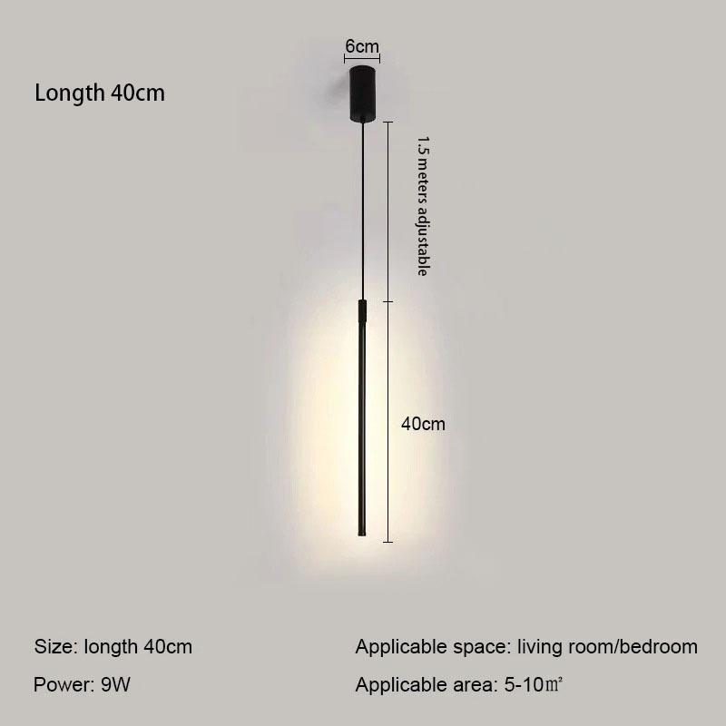 

Современные минималистичные светодиодные подвесные светильники для гостиной, спальни, прикроватная лампа, линейная лампа, настенный светильник для телевизора, домашний декор, регулируемый светильник Cold White