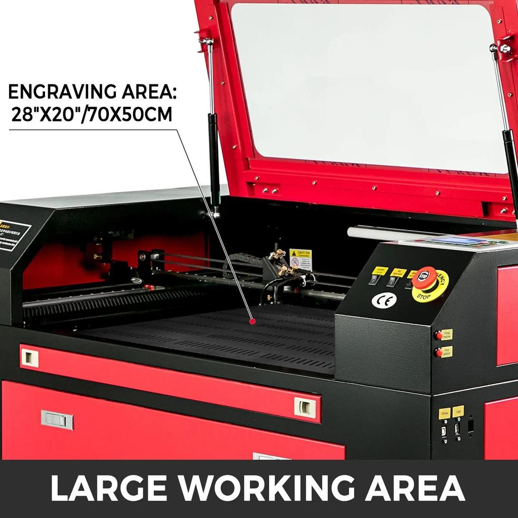 80W CO2 Laser Engraver 20x28in Engraving Cutting Machine Ruida 7050 W/ Parts