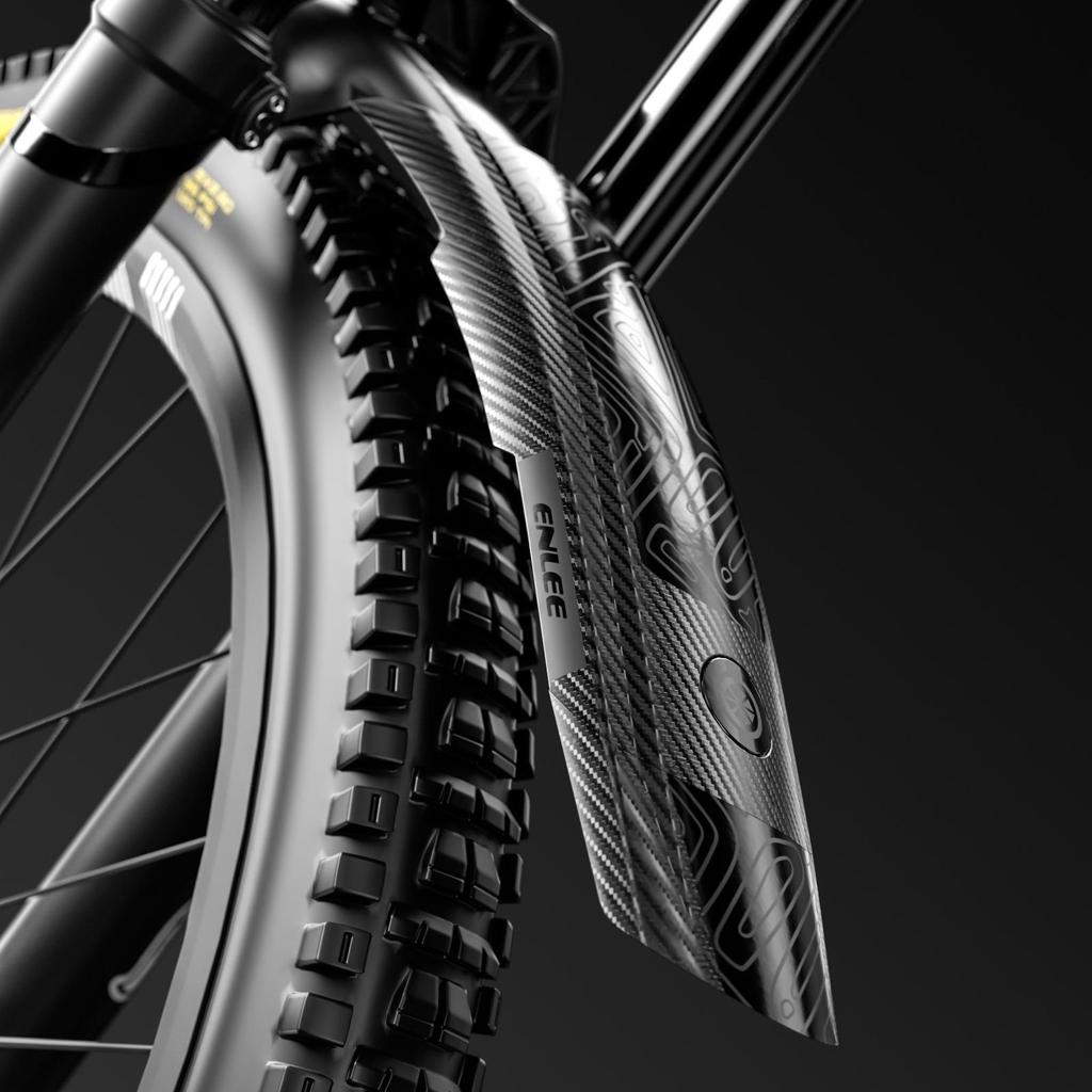 ENLEE For Mountain Downhill Bicycle Extended Wide Fender Lightweight Bike Mudguard with Wide Coverage