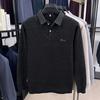 Mens Sweater Polo Collar Label Patchwork Stripes Plush Wool Liner Knitted Thickened Sweater Print Thermo Menswear
