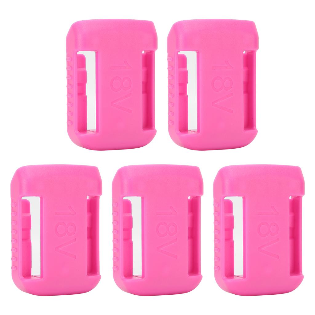 5pcs 14V‑60V Battery Mount Holder Storage Shelf Rack Stand Slots Hanger Buckle Pink