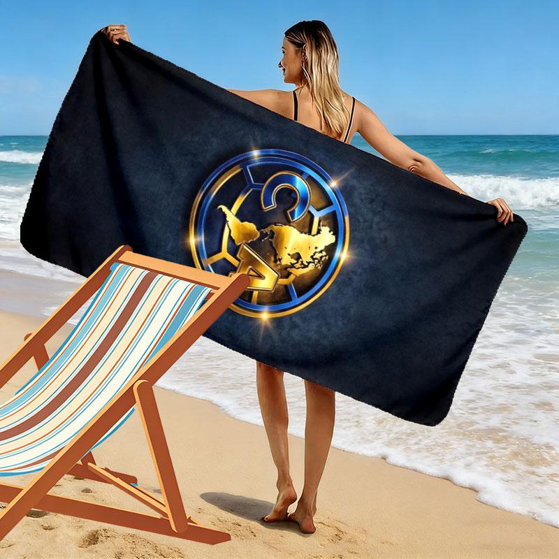 Club America Print Beach Towel, Large Soft Quick Dry Towel for Beach Camping Swimming