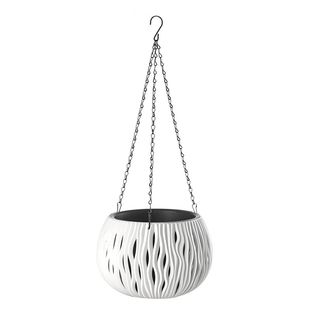 Imitation Rattan Hängepflanzgefäß Langlebiger Dekorativer Minimalistischer Blumentopf Hängekorb für Wohnzimmer Terrasse