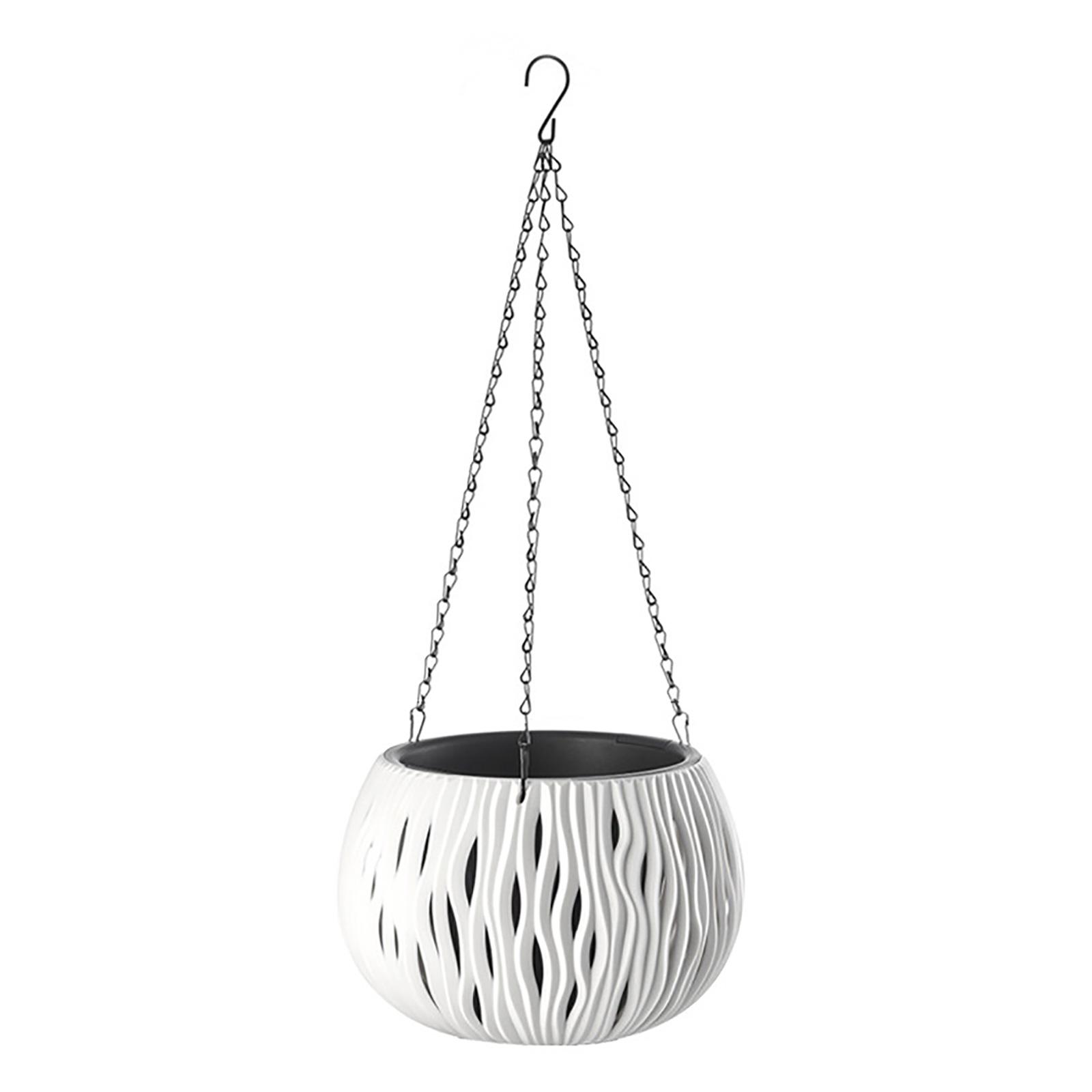 Imitation Rattan Hanging Planter Durable Decorative Minimalist Flower Pot Hanging Basket for Living Room Patio Terrace