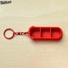 3 Compartment Sliding Pill Box With Keychain Sliding Lid Pill Holder Portable Travel Daily Medication Management