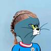 World Cup Haaland Theme Bubble Squeaky Funny Tom Cat Backpack Pendant Creative Stress Relief Keychain Cute Plush Toy Gift