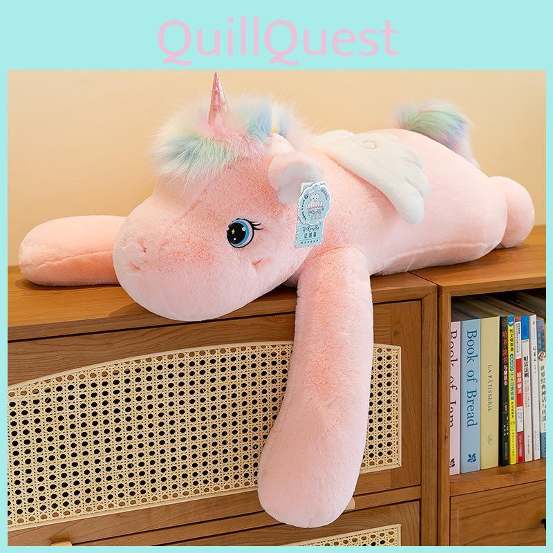 Unicorn Plush Pink Toy Cartoon Stuffed Animal Doll Decoration Kids Cute Gift