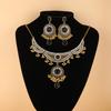 Vintage Ethnic Rhinestone Necklace & Earrings Set
