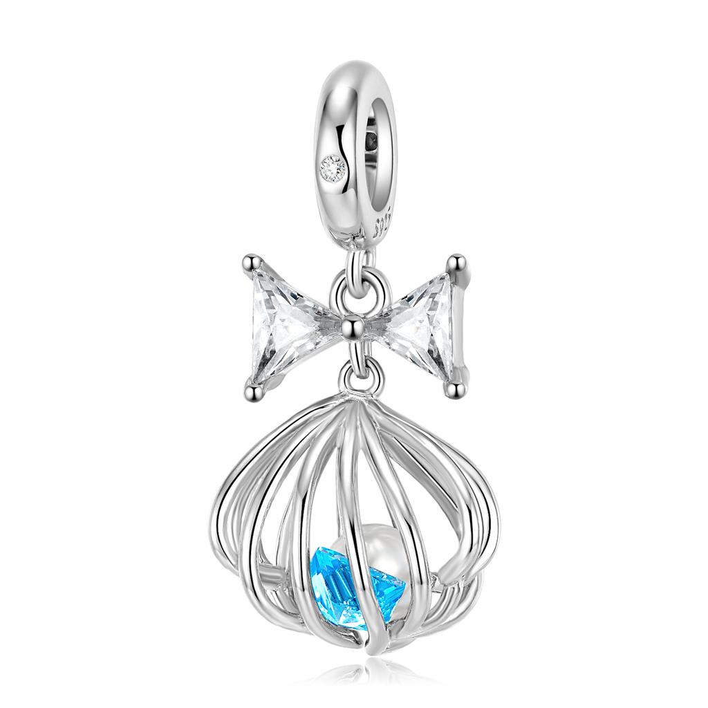 Genuine 925 Sterling Silver Blue Sea World Shark Embrace Love Heart Dolphin Collection Charms Love Pendant Fit for Charm Bracelet Beads