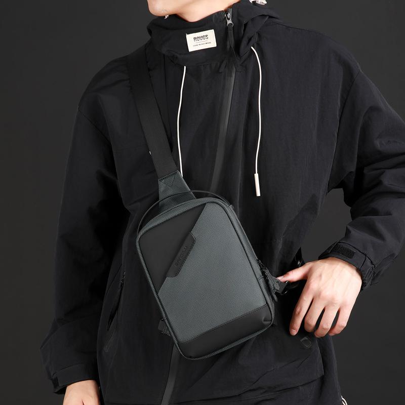 Bag Waterrepellent Chest Multifunctional Mens Shoulder Bag Outdoor Lightweight Crossbody Bag