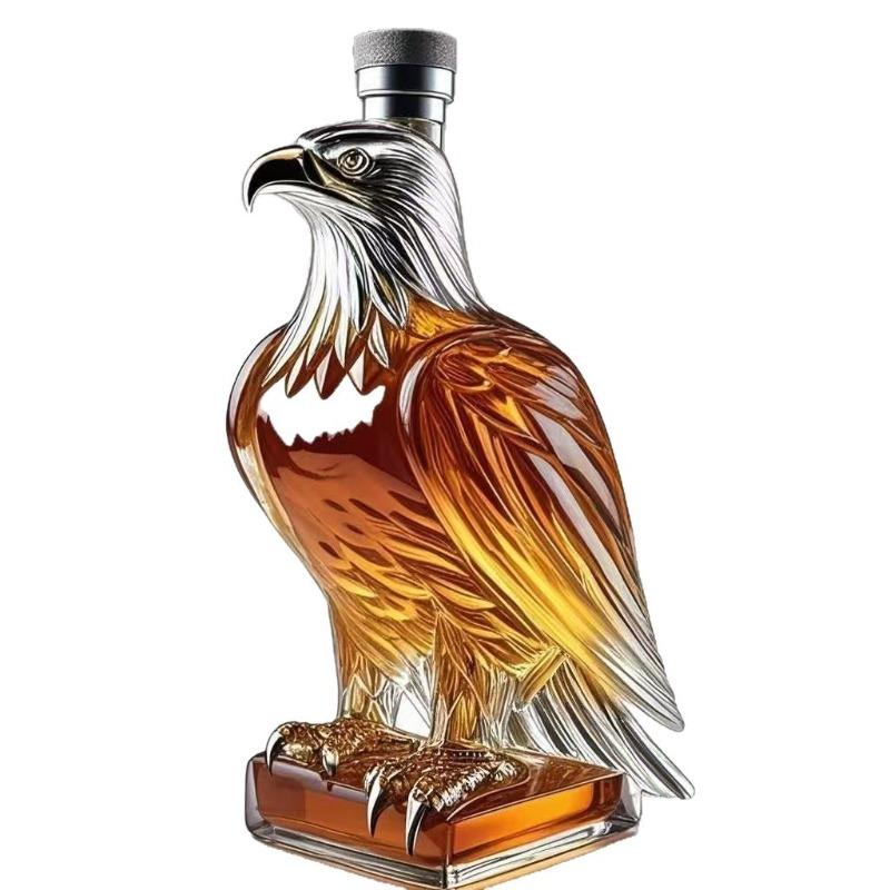 Láhev Whiskey Orla Láhev Whiskey ve tvaru Orla Vysoce Borosilikátové Sklo Řemeslná Láhev Pro Dekoraci Domácího Baru
