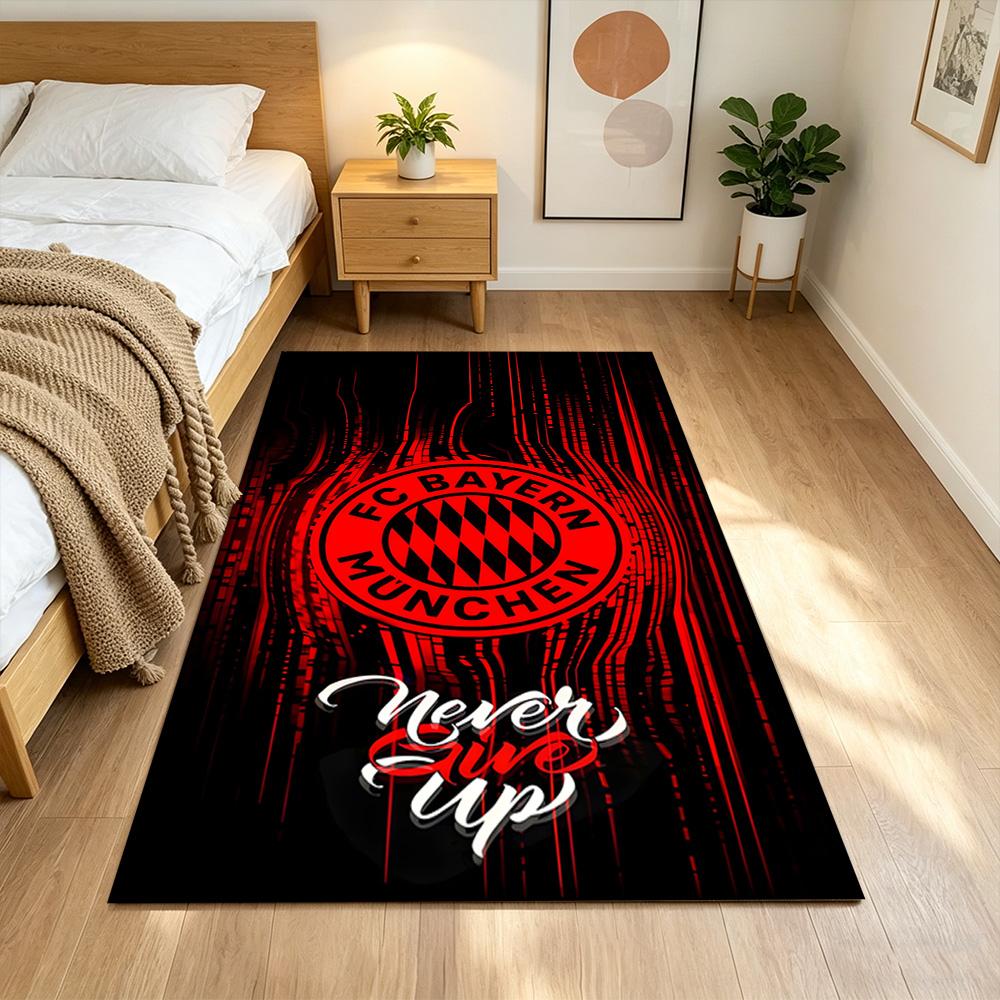 Bayern Munich Football Club Portable Floor Mat Soft Plush Water-resistant & Washable Kitchen & Bathroom Use Cute Cartoon Pattern Holiday Home Gift