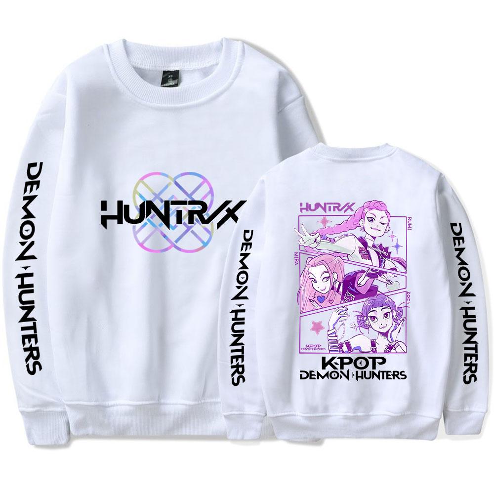 

Женские Мужские K-Pop Толстовки с принтом Охотников на демонов, Толстовки с круглым вырезом и капюшоном, Мужской пуловер для путешествий, Уличная одежда, Спортивный костюм для улицы M белый