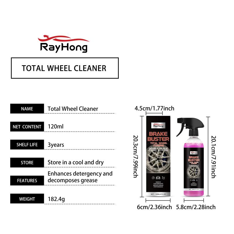Car Brake Dust Cleaner for Wheel Rim Deep Clean Polish Protects Metal Surfaces Suitable for All Car Models