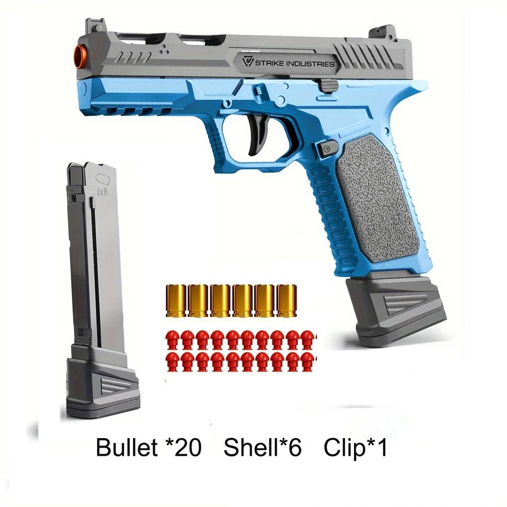 Continuous Firing Toy Gun SIG17 Shell Ejceting AutomaticEVA Foam Blaster Outdoor CS Shooting Weapons Pistol for Kids Gift