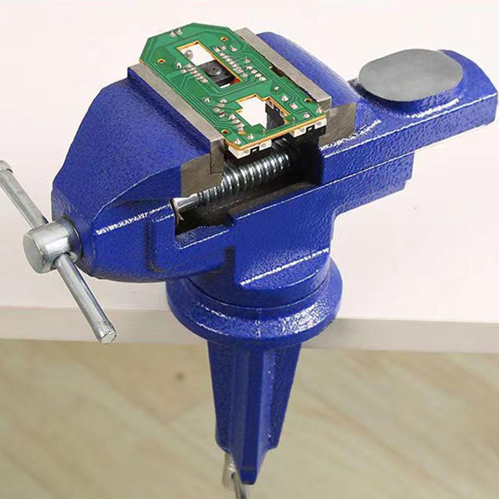 Stolní svěrák Mini Duty Mechanic Upínací stolní svěrák Otočná základna otočná o 360 stupňů Litinové stolní tygří kleště s kovadlinou