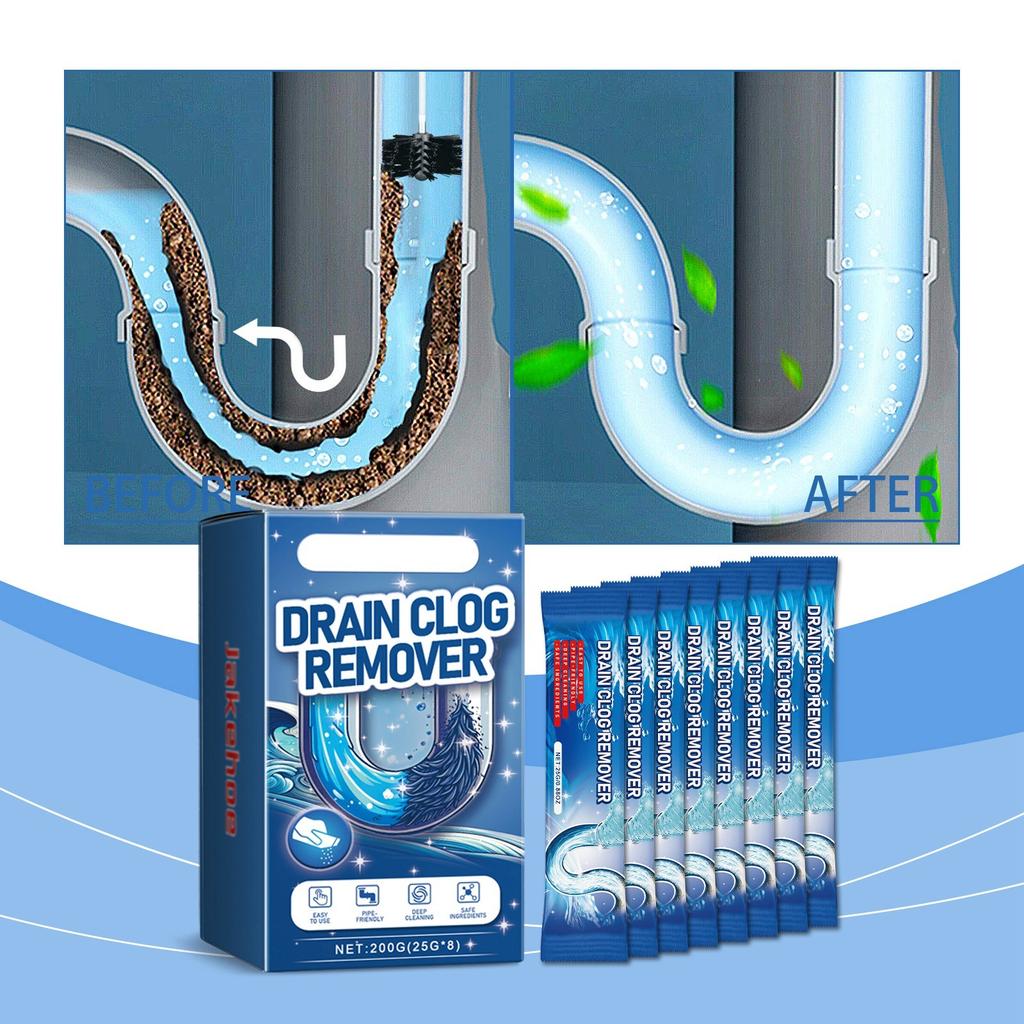 Clog Remover Powder,Cleaner, Clog Remover,Pipe Maintenance Cleaner Powerfully Dissolves And Descaling Powder To Quickly Clean Drainage
