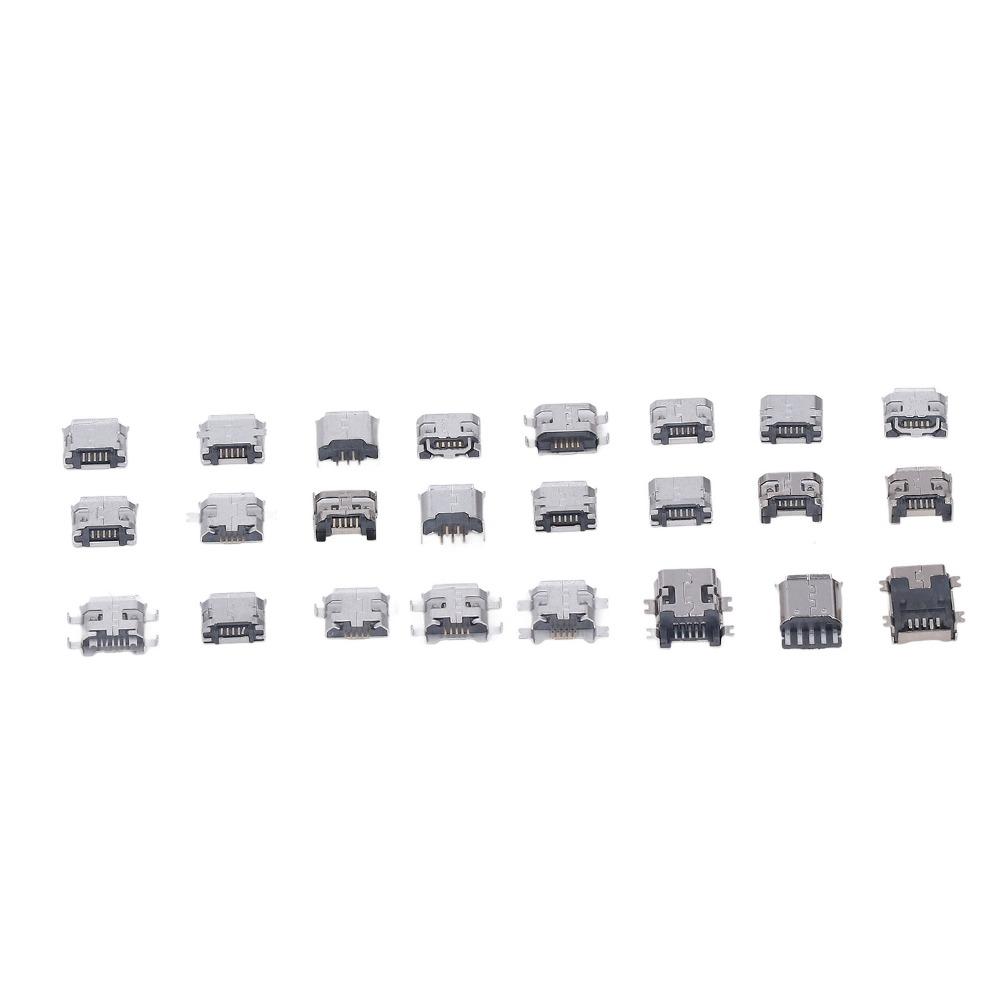 240Pcs with Storage Box Micro USB Connector Set Micro USB Connector Electronic Devices