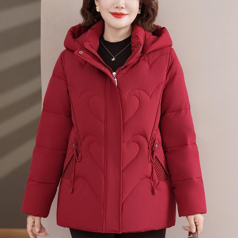 Middle Age Women's Winter Down Jackets Hooded Plus Size Thick Down Coats Woman Outerwears