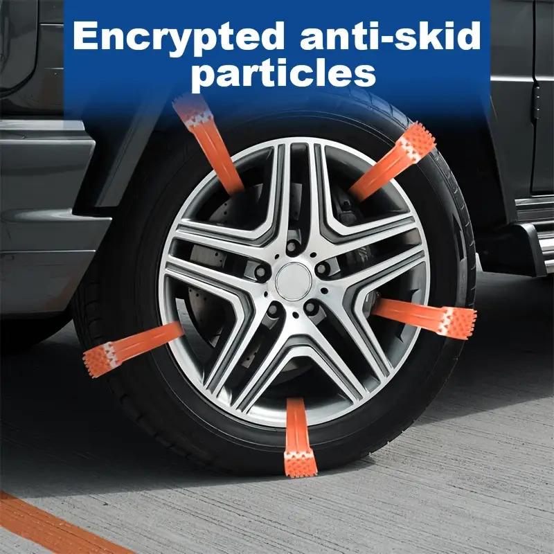 6 PIEZAS/16 PIEZAS Cadenas para neumáticos antideslizantes de alta resistencia, bridas de TPU antideslizantes reutilizables, adecuadas para todos los vehículos, cadenas para neumáticos de vehículos, protección para neumáticos de vehículos.