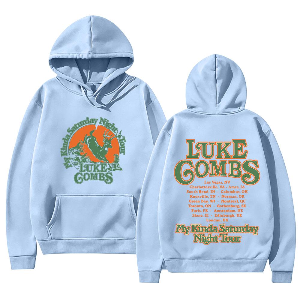 Deer Tour Hoodie Luke Combs Tour 2026 Streetwear Two Side Retro Graphic Print Sweatshirt Unisex Music Fan Gift High Street Hoody