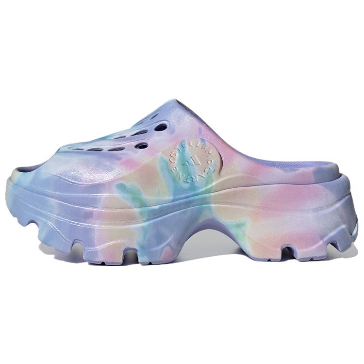 Stella McCartney X Adidas SMC Сандалии-слайды на толстой подошве, универсальные, нескользящие, женские, фиолетово-розовые, HP6713 38