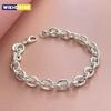 925 Sterling Silber Armband Schnalle Basis Kette Charme Exquisit Damen Mode Hochzeit Party Geschenk Schmuck