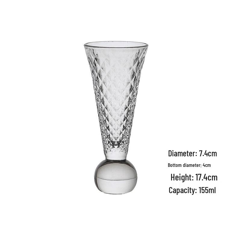 OLOEY Embossed Conical Cocktail Glasses