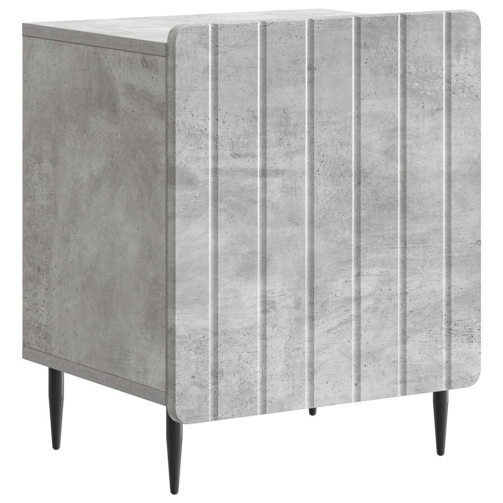 Nightstand Concrete Grey 43 x 34.5 x 52 cm Engineered Wood