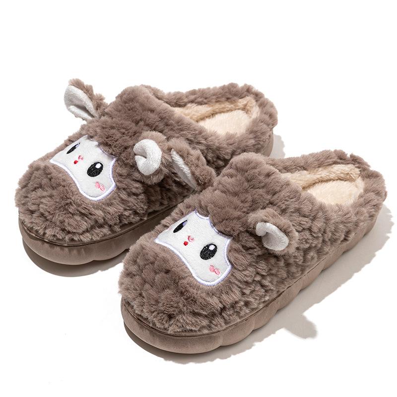 

мультяшные хлопковые тапочки швабра осень и зима досуг для дома в помещении теплые и удобные плюшевые бытовые хлопковые швабры size 40-41 [suitable for 39-40]