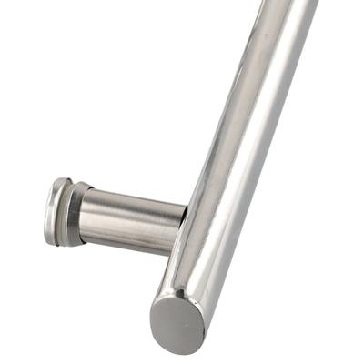 Stainless Steel Shower Room Handle Shower Room Glass Sliding Door Handle Handle Handrail Light Flat Tube Hole Distance 145mm