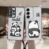 Cartoon Cute Panda Phone Cover Case for Samsung Galaxy A16 A52 A17 A33 A35 A36 A24 A13 A25 A26 A21s A15