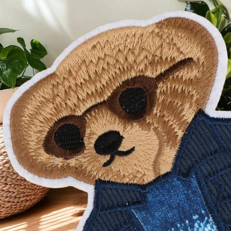 Large Bear Clothing Patch Hand Sewn Embroidery Patches Clothes Decoration Accessories Sewing Applique DIY Craft Backpack Textile