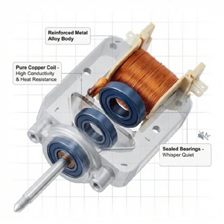 Efficient Cooling Convection Fan Motor Low Noise Cooling Oven Motor for Kitchen Stove Smooth and Quiet Operation