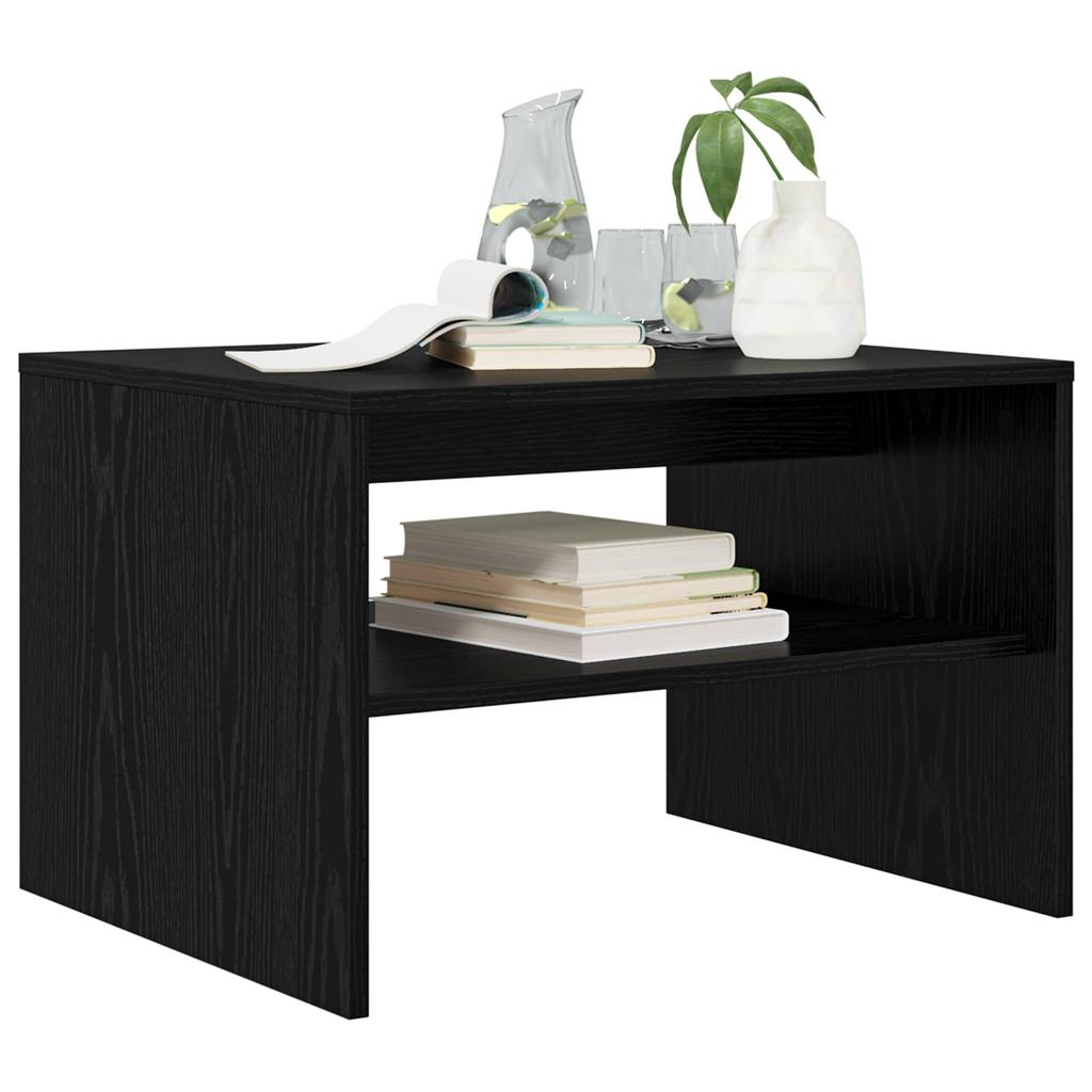 Coffee Table Black Oak Look 60 x 50 x 40 cm Engineered Wood