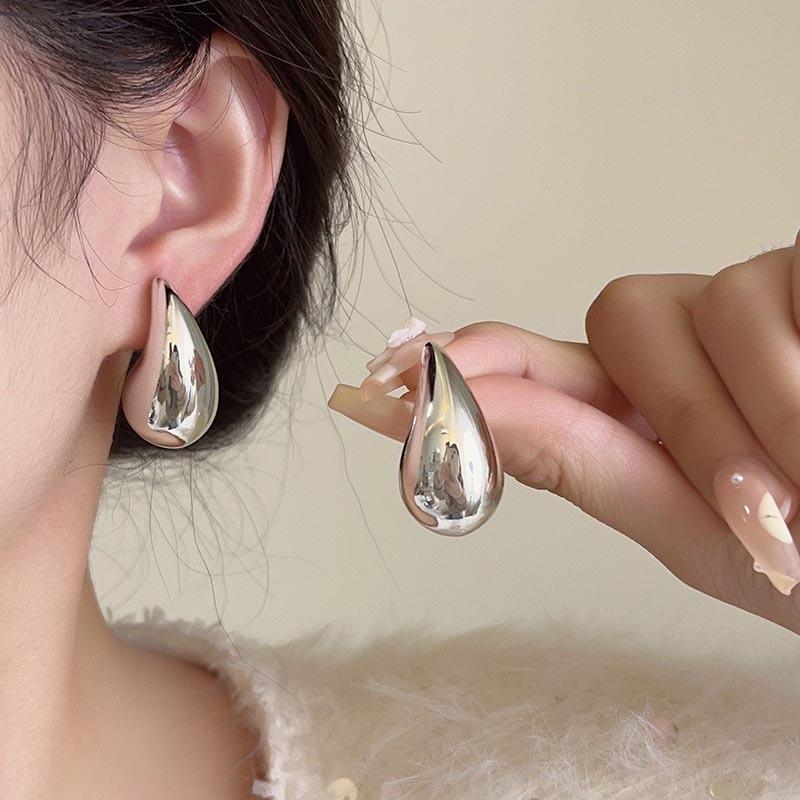 Neue trendige klobige Wassertropfen-Ohrringe für Frauen Persönlichkeit glänzende Tropfenohrringe Boho Teardrop-Ohrringe Mädchen Modeschmuck Geschenke