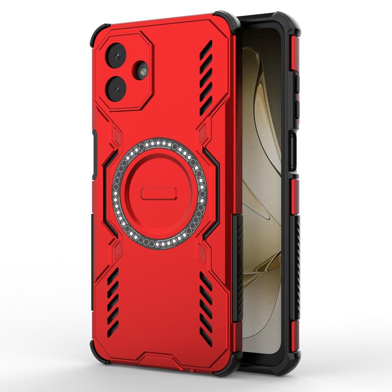 

For Samsung Galaxy A07 4G Case Shockproof Magnetic Adsorption Durable PC+TPU Heat Dissipation Bumper Cover