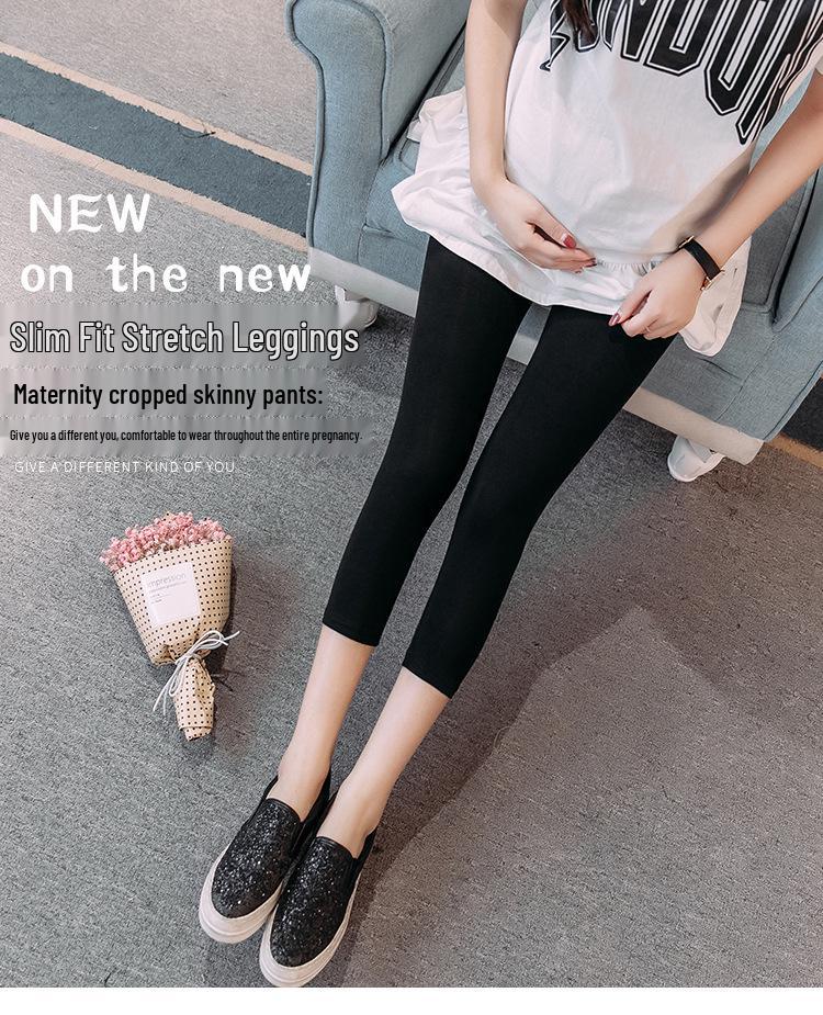 

Летние леггинсы для беременных - Однотонные брюки для беременных длиной 7/8 XXXL