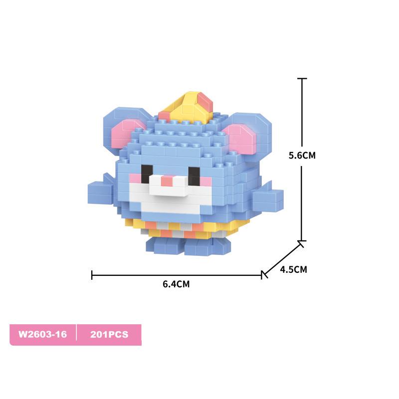 Милый Животный Шарик Нанокирпич Микро Алмазный Блок Панда Утка Слон Пингвин Собака Лиса Строительный Кирпич Лягушка Сова Волк Кролик Корова Игрушка