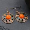 1 Pair of Bohemian Style Colorful Round Earrings, Suitable for Women's Personalized Ethnic Style Holiday Accessories and Gifts