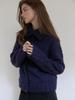 Asula Cozy Highneck Cardigan (Navy)