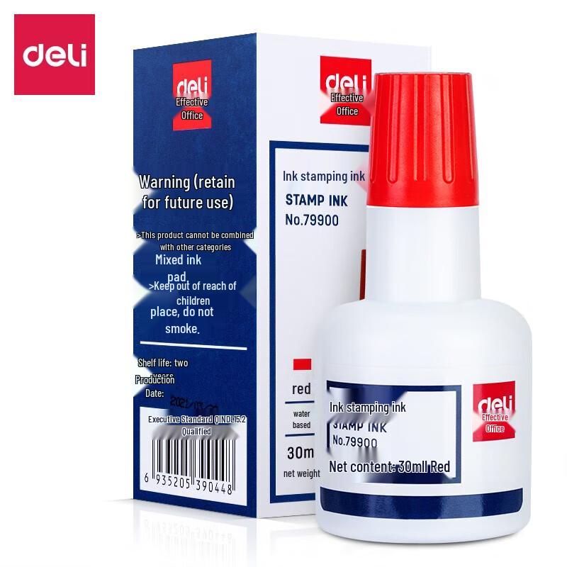 Deli 30ml Water-Based Self-Inking Stamp Ink