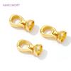 18K Gold Plated Pearl Clasp Fastener Brass Connector Clasps,Clasps For Jewelry Making,DIY Bracelet Jewelry Making Accessories