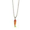 Ocean Style Plated Enamel Fish Choker Movable Brass Colorful Necklace  Accessories
