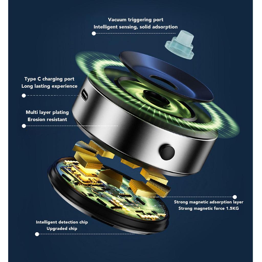 Suction Cup Car Mount 3 for Action Aluminum Alloy Car Adheres to and Side Easy Includes Expansion Magnetic Stand for Convenient Shooting Cameras,