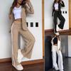 נשים שני חלקים אלגנטי Slim Fit מעיל עבודה משרדית פורמלית סט מעיל דש מכנסיים
