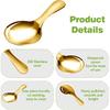 8 Pcs Short Handle Spoons, Mini Golden Spoons, Stainless Small Scoops for Canisters, Coffee Scoops for Coffee, Tea, Ice Cream, and Party Serving,